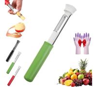 2-in-1 Apple Corer & Peeler, 2 In 1 Apple Corer And Peeler Tool, Stainless Steel Fruit Corers & Peelers, for Vegetable Fruit Kitchen Gadget, for Bell Peppers, Apples, Pears (Green)