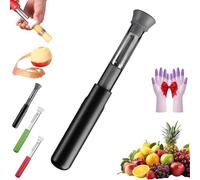 2-in-1 Apple Corer & Peeler, 2 In 1 Apple Corer And Peeler Tool, Stainless Steel Fruit Corers & Peelers, for Vegetable Fruit Kitchen Gadget, for Bell Peppers, Apples, Pears (Black)