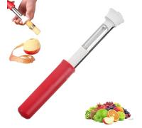 2-in-1 Apples Corer & Peeler, Stainless Steel Fruit Tool, Multifunction Corer Tool, Must-Have Kitchen Gadget For Vegetable Fruit Kitchen Gadget, for Bell Peppers, Apples, Pears (Red)