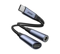 2-In-1 Audio Adapter Joyroom Sy-C02 Type-C To 3.5mm Type-C (Black)