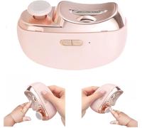 2 In 1 Automatic Nail Clippers With Light,2 Speed Automatic Nail Grinder,Electric Baby Nail File,Portable One-Touch Nail File (Pink Color)