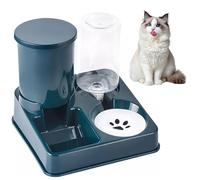 2 in 1 Automatic Pet Feeder,Cat Dog Food Feeder and Water Dispenser,750g Cat Food Dispenser Automatic and 1.5L Water Feeder 2 in 1 for Pet Dog Cat Puppy Kitten Gravity Feeder (1PCS)