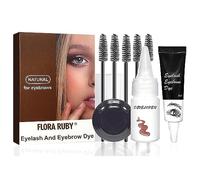 2 in 1 blabk bblbr Set fbr Lashes and ibrbws, Natural bushy eyebrbw bakeub Kit, Lasting fbr 6 Weeks DIY Hair Dying fbr Salbn Hbbe Use 5bl (blabk)