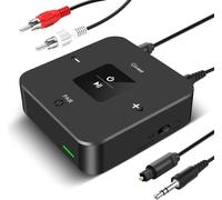2-In-1 Bluetooth V5.0 Transmitter Receiver, Toslink Optical Digital And 3.5mm Wireless Audio Adapter For Tv Speaker, Home Car Stereo System, Aptx Certified Low Latency