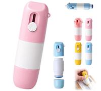 2-in-1 Box Cutter & Thermal Paper Eraser, Water-Based Thermals Paper Eraser Pen with Unboxing Cutter, Thermals Papers Data Erasers Pen for Office Workers, Couriers and Craft Lovers (Pink)