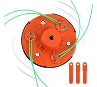 2-in-1 Brush Cutter Head, Universal Trimmer Head with 3 Cutting Wire and Blade,Edge Cutting Head,Mower Head,Lawn Mower Head