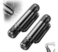 2 in 1 Car Safety Hammer, 2 Pieces Window Breaker Belt Cutter Car Window Breaker and Belt Cutter Emergency Cartool (Black)