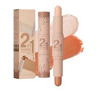 2-in-1 Contour Stick - Highlight & Bronze Pour Tous Les Visages & Teints | Texture Crémeuse, Estompage Facile, Waterproof, Design Tournant, Application Simple, Idéal Débutants & Sculptage Quotidien