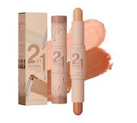 2-in-1 Contour Stick - Highlight & Bronze Pour Tous Les Visages & Teints | Texture Crémeuse, Estompage Facile, Waterproof, Design Tournant, Application Simple, Idéal Débutants & Sculptage Quotidien