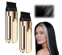 2 in 1 Convenient Hair Dye Comb For Gray, Waterproof & Sweat-Proof Portable Root Touch-Up Stick, Temporary Quick Gray Hairs Coverage, Friendly to Beard, for Women and Men (01# Black)