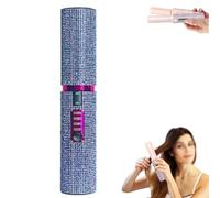 2-in-1 Cordless Hair Straightener and Curler, Portable Mini Cordless Flat Iron for Fine Soft Short Hair,Travel Rechargeable Hair's Curler, with 4800mAh Battery Rechargeable (Blue)