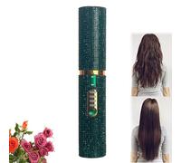 2-in-1 Cordless Hair Straightener and Curler, Portable Mini Cordless Flat Iron for Fine Soft Short Hair, Sparkling Travel Straightener, Rechargeable with 5000 mAh Battery (Green)