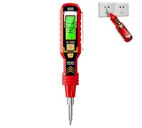 2 in 1 Digital Display Induction Test Pencil - Live/Null Wire Buzzer Alarm,Contact AC Voltage 11-450V/Non-Contact AC Voltage 30-1000V,Detector Pen for Electrical Outlets (Red*1pcs)
