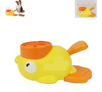 2-in-1 Dog Interactive Slow Feeder, Duck-Shaped Design, Reduces Bloating Anti-Gulping, IQ Training, Safe for Small, Preventing Wolfing Down of Food (Yellow)