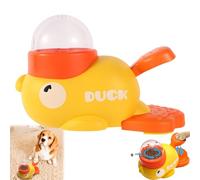 2-in-1 Dog Interactive Slow Feeder & Puzzle Toy, Duck-Shaped Treat Dispenser for Small & Medium Dogs, Anti-Gulping Duck-Shaped Design, Reduces Bloating & Boredom, No Battery Required (Yellow)