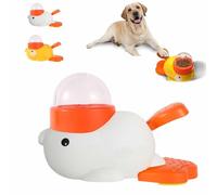2-in-1 Dog Treat Dispenser Toy,Interactive Dog Food Puzzle Toy & Slow Feeder-Duck-Shaped Treat Dispenser,for Small & Medium Dogs (White)
