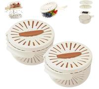 2-in-1 Draining and Preservation Basket, Multifunctional Fruit Cleaner Bowl, Vegetable Washer with Strainer & Lid, Portable Food Storage for Kitchen Sink & Camping Use (Brown-2Pcs)