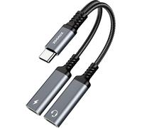 2 In 1 Dual Usb C Jack Headphone And Charger Adapter Compatible With Galaxy S24/S23/S22/S21/Ultra Note20,Huawei P40/Mate 40,Pixel 4/3xl