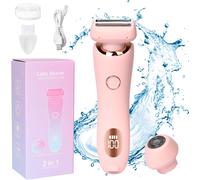 2 in 1 Electric Shaver Razors for Women, Epilateur Electrique Femme rasoir électrique 2 en 1, Silk Glide Razor-SkinGlow-Beautibloom Razor, Bikini Trimmer for Pubic Hair pour Parties Du Corps