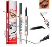 2-in-1 Eyebrow Pen & Eyebrow Gel, With 4-Fork-Tip Brow Pen + Sealing Brow Gel, Dual-Ended Eye Brow Pencils, Waterproof Eyebrow Pencils, for Women Create Natural Hair-Like Brows (Black)
