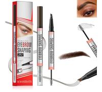 2-in-1 Eyebrow Pen & Eyebrow Gel, With 4-Fork-Tip Brow Pen + Sealing Brow Gel, Dual-Ended Eye Brow Pencils, Waterproof Eyebrow Pencils, for Women Create Natural Hair-Like Brows (Dark Brown)