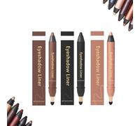 2-in-1 Eyeliner Eyeshadow, Eye Makeup Shadow Liner Smudge-Proof Waterproof, Long-Lasting Smooth Easy To Color Applicator Stick With Built-In Smudge Brush