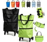 2-in-1 Foldable Shopping Cart,Shopping Trolley on Wheels，E