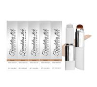 2-in-1 Foundation Foundation with Brush, Long-lasting, for Normal to Dry and Combination Skin (Ivory White) Luminous Natural Finish,
