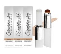 2-in-1 Foundation Foundation with Brush, Long-lasting, for Normal to Dry and Combination Skin (Ivory White) Luminous Natural Finish,