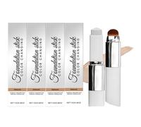 2-in-1 Foundation Foundation with Brush, Long-lasting, for Normal to Dry and Combination Skin (Ivory White) Luminous Natural Finish,
