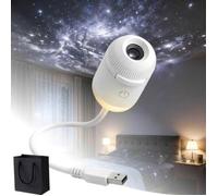 2-In-1 Galaxy Projector Night Light,Usb Starry Sky Projector,360° Adjustable Star Projectors Lamp with 3/6/12 Projection Films |