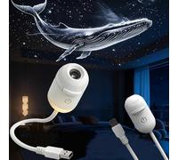 2-In-1 Galaxy Projector Night Light, Usb Starry Sky Projector, 360° Adjustable Star Projectors Lamp with 3/6/12 Projection Films, Led Rotating Mood Light for Bedroom Hallway Ceiling Decor (3Films)