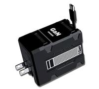 2 in 1 GaN Charger 120w,W&O 2-in-1 Gan 120w Fast Charger,with Multi-Function Conversion Plug,for Lightning Cable Or for Fast Charger USB c,Tablet,Laptops (Black,1pcs)