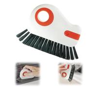 2 in 1 Groove Cleaning Brush Window Track Cleaning Tools, with Hidden Scraper, Shutter Door Window Track Kitchen Cleanings Brushes Kit (Red)