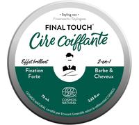 2-In-1 Hair & Beard Wax For Men-Styling & NourishingStrong Hold,Shiny Effect-Natural,French And Vegan Cream-Ecocert/Cosmos Natural Certified