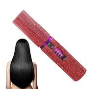2 in 1 Hair Curler and Straightener Mini Flat Iron Portable Styling Device | Sleek Cord-Free Tool with Fast Heat Up, Rechargeable for Touch Ups During Office, Parties or Trips