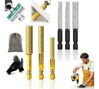 2-in-1 Hexagonal Shank Brazing Dry Drilling Specialized Hole Opener, 2-in-1 Hexagonal Shank Brazing Hole Opener, Drill Through Tough Surface, for Marble Granite Concrete Glass (mix,6+8+10mm)
