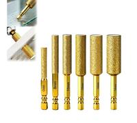 2-in-1 Hexagonal Shank Brazing Hole Opener - Dry Drilling for Marble, Granite, Concrete & Glass (No Water Needed)