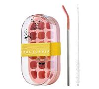 2-in-1 Ice Maker & Water Bottle - Portable Silicone Ice Ball Tray With Drinking Straw, Leak-Proof Freezer-Safe Infuser For Cocktails & Gym, Travel-Friendly Chilled Drink Bottle | For Camping