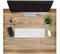 2 in 1 Large Desk Pad & Mat,Waterproof Desk Mat with Non-Slip Base,Smooth Surface,Desk Writing Pad for Office and Home,80 x 40 cm,Ultra Thin 1.5mm (Clear)