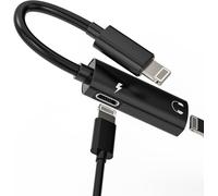 2 In 1 Lightning Jack Adapter For Iphone14 13 12 11 Pro Max X 8 7 Connector Earphone Audio Charger Socket Splitter Cable Certified For Apple Mfi Dual Auxiliary Accessory For Ipad Phone