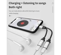 2 In 1 Lightning Jack Charger Adapter Dual Socket (2 Pack) Apple Mfi Certified Iphone Earphone Accessory Cable For 14 13 12 11 Pro Max 7 8 Plus X Ipad 2 Air Car Audio Headphone Aux Cable Splitter