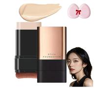 2 In 1- Luxury Anti-Wrinkle Foundation Stick,Double Head Foundation Make Up Stick,Korea Flawless Eraser Foundation Stick With Brush, Multi-Use Foundation Stick Makeup (Brilliant White, A-1)