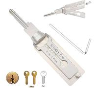 2-in-1 Master Key Decoder,Stainless Steel Master Key Decoder, Master Key Decoder Lock Picking Tool, Master Key decoder Lock Pick Kit Tool- SS001- SS002 (Ss001 Pro)