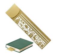 2-in-1 Metal Bookmark Ruler - Cute Cutout Design, 10cm Measuring Scale | Durable Copper Material, Decorative & Functional, Purpose Tool, for Readers & Office, Keeps Place & Measures, Great Gift