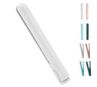 2 in 1 Mini Curling Iron and Hair Straightener, Portable Ceramic Dual Purpose Flat Iron for Short Hair and Bangs, USB Powered Travel Styling Tool with Anti-Scald Design (A-White)