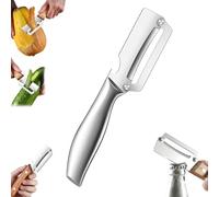 2 in 1 Multi-Function Vegetable Peeler with Ultra Sharp Stainless Steel Blade and Ergonomic Wooden Handle Effortlessly Peel Potatoes Apples Carrots and Opening (Steel Handle)
