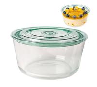2-in-1 Multi-Purpose Covered Dessert Bowl - Versatile Clear Food Storage Co