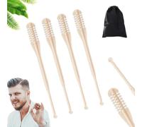 2-in-1 Nasal Hair Cutter, 2025 Upgraded Reusable Double Sided Nose Hair Trimmer with Ear Picker, Portable 360° Rotating Nose Hair Trimmer with Ear Picker for Men and Women (4PCS)