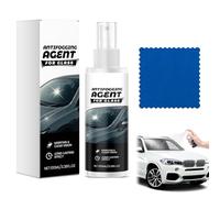 2 in 1 Nettoyant double action spray anti-buée 100 ml + chiffon anti-buée,Spray anti-buée pour vitres de voiture,Convient à toutes les surfaces en verre,aux lunettes et aux miroirs de salle de bain